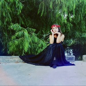 Blank Lace Formal Maxi Dress